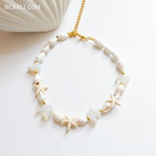Real Shell Bracelet with Natural Stone Best Quality